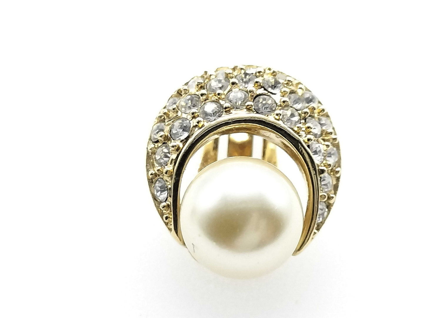 Dior Earrings Pearl Stone Gold Earrings