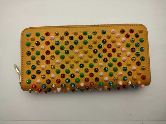 Christian Louboutin round zipper long wallet with studs