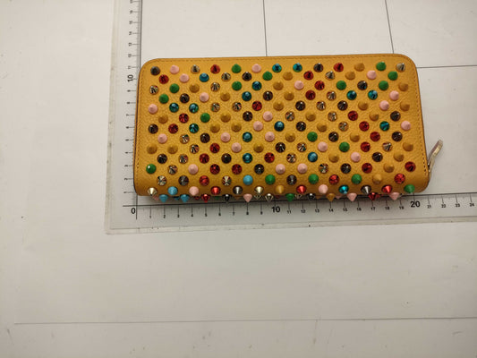 Christian Louboutin round zipper long wallet with studs