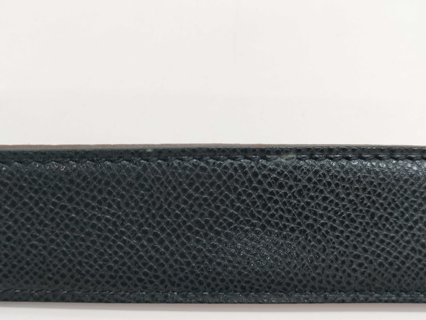 HERMES Constance Silver Hardware F 80 Black/Orange Belt