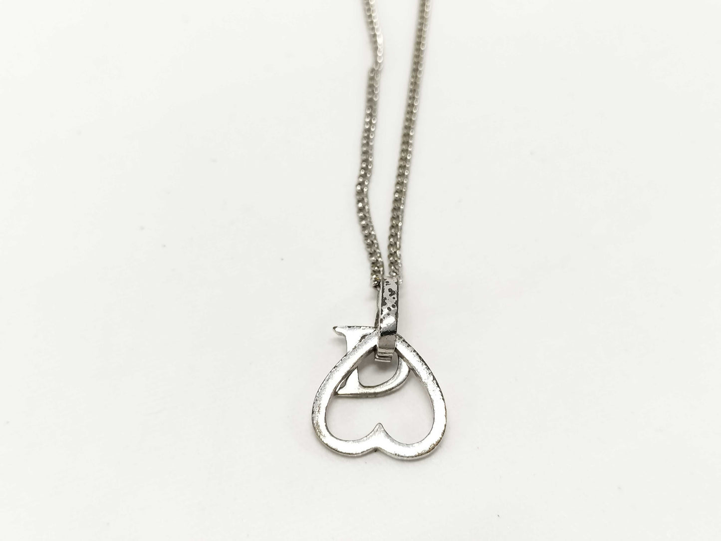 Dior Silver Heart Necklace