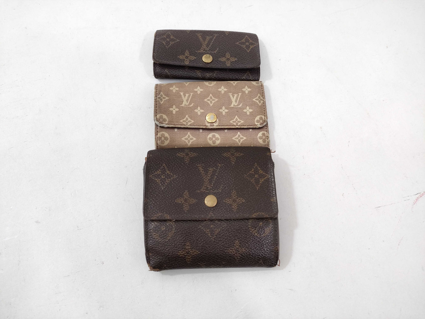 LOUIS VUITTON Monogram Wallet Key Case *3 Key Case/Key Holder