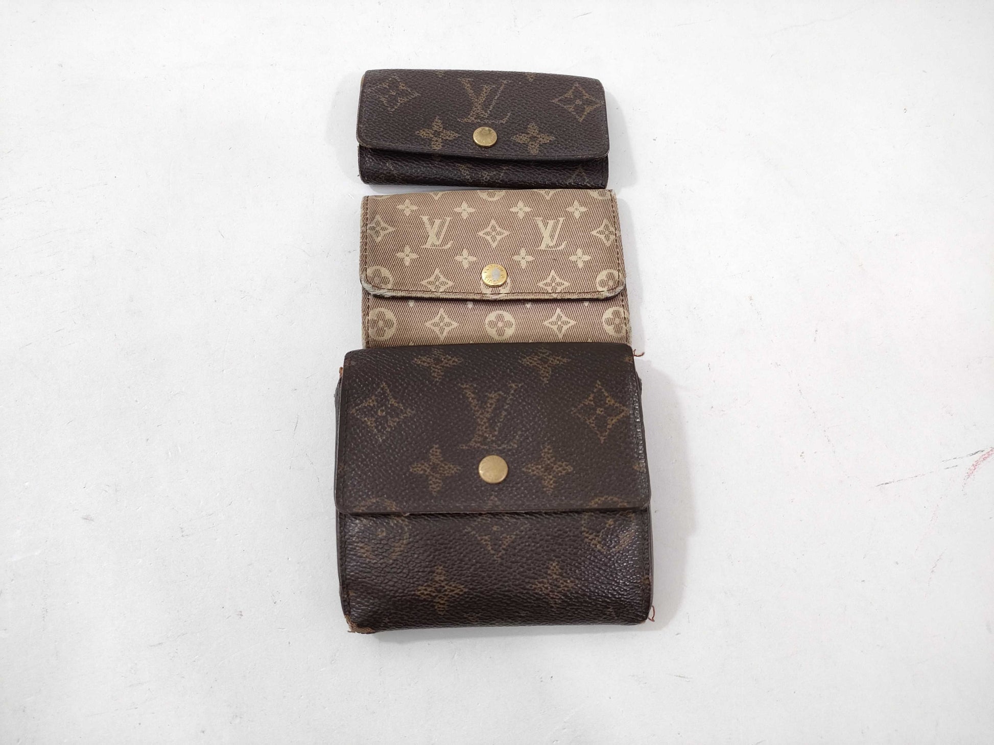 LOUIS VUITTON Monogram Wallet Key Case *3 Key Case/Key Holder