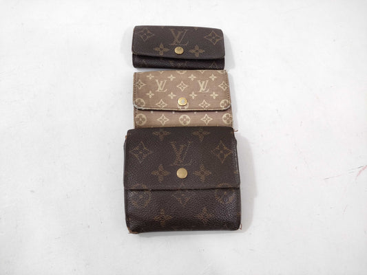 LOUIS VUITTON Monogram Wallet Key Case *3 Key Case/Key Holder
