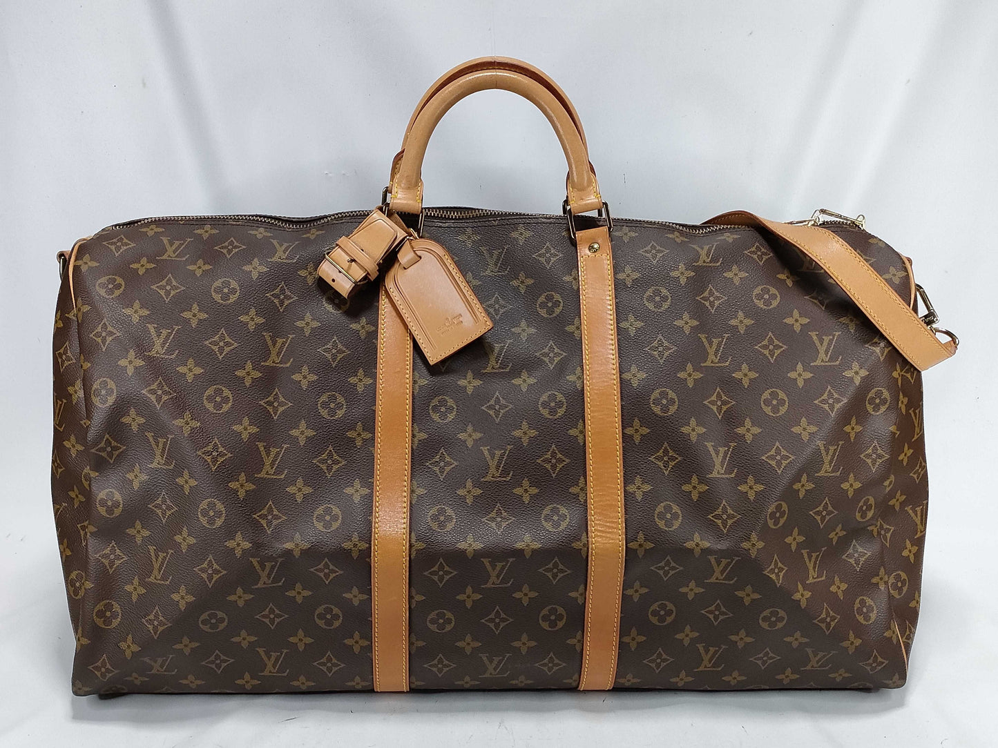 LOUIS VUITTON Monogram M41412 Keepall Bandouliere 60 Boston Bag