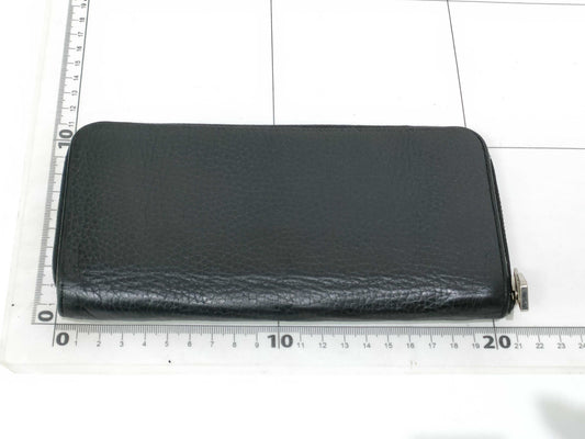 LOUIS VUITTON Taiga Zippy Wallet Vertical Black Wallet