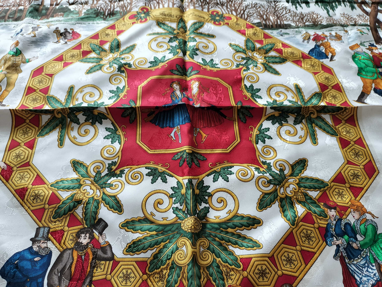 HERMES Carre Carre 90 Winter Pleasure *No tag scarf
