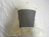 MONCLER Short Sleeve Ruffle Striped Shirt