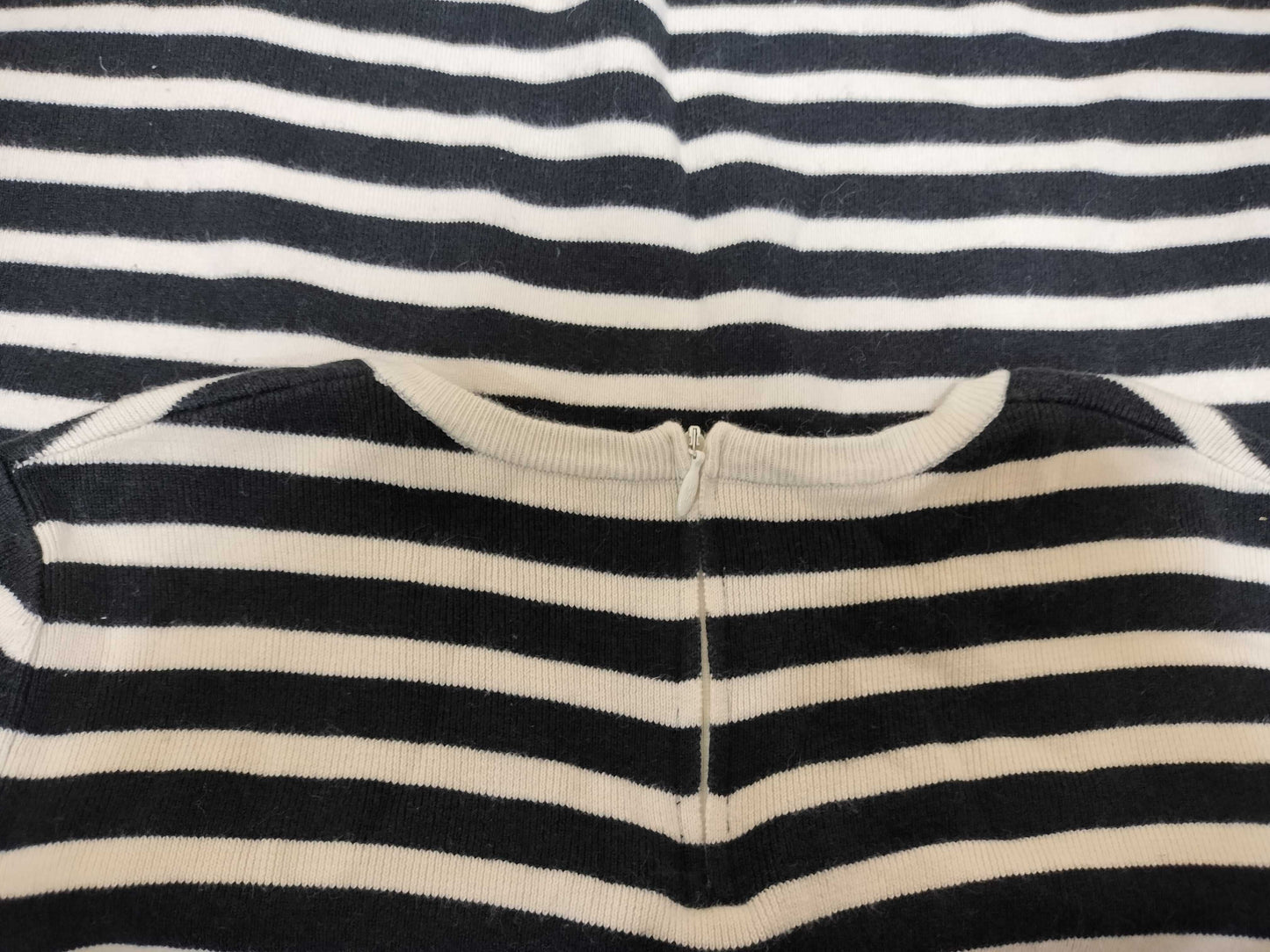 MONCLER Striped Long Sleeve Top Black Top
