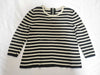 MONCLER Striped Long Sleeve Top Black Top