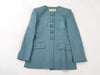 Dior Logo Stripe Jacket with Shoulder Pads