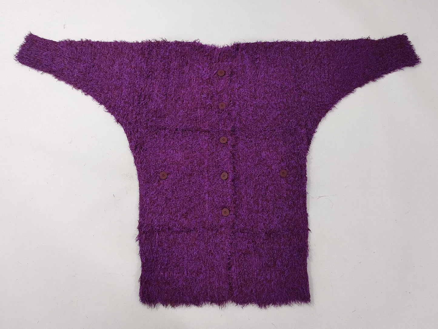 ISSEY MIYAKE Pleats Please Shaggy Cardigan