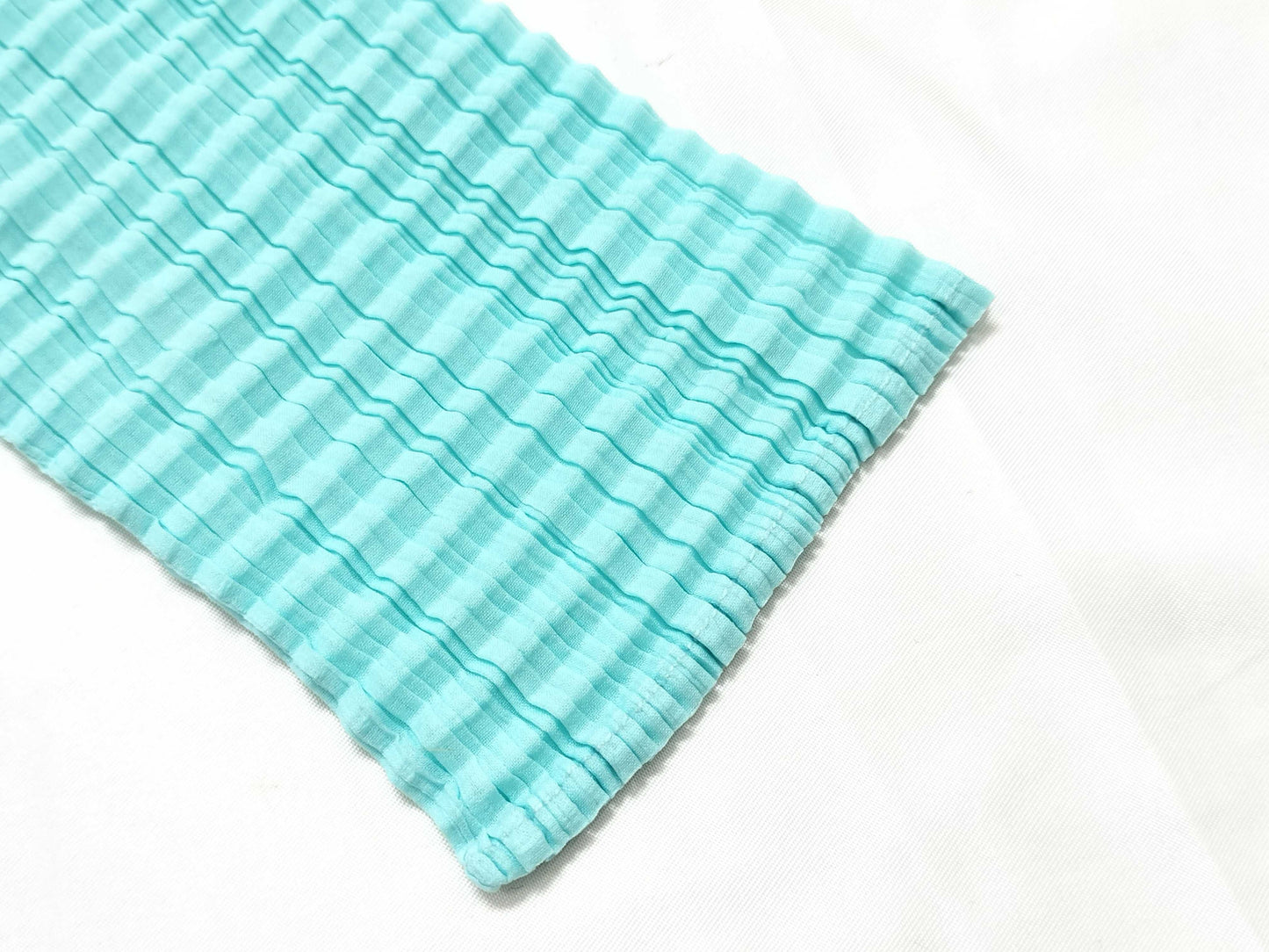 ISSEY MIYAKE Pleats Please High Neck Top Blue