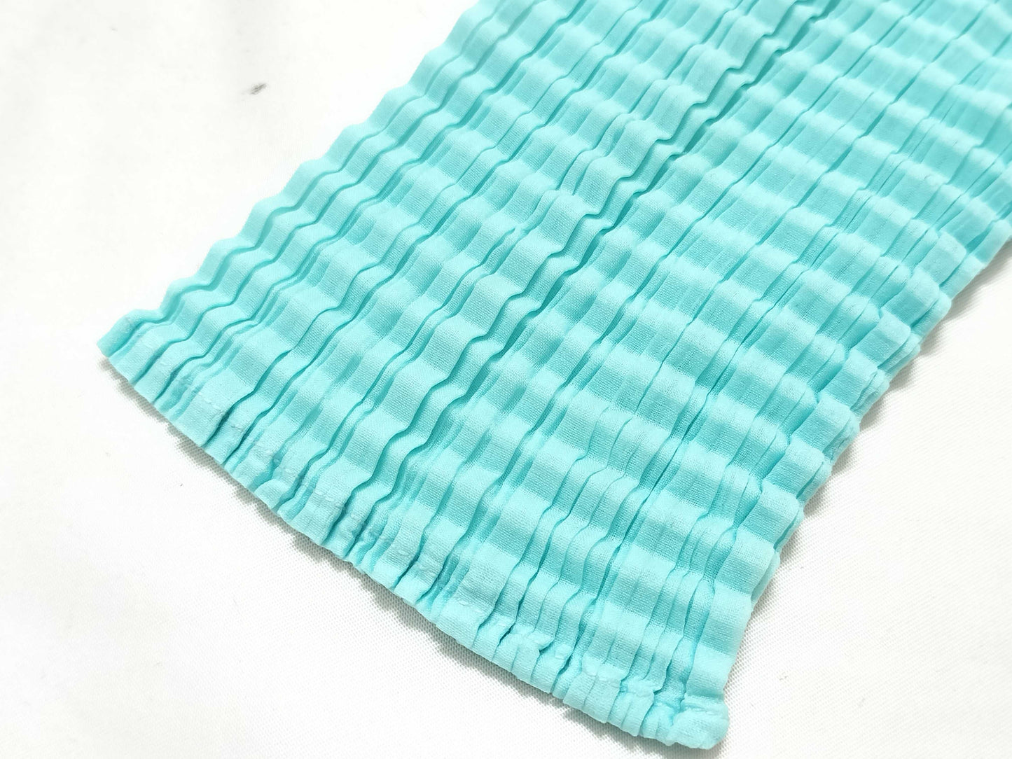 ISSEY MIYAKE Pleats Please High Neck Top Blue