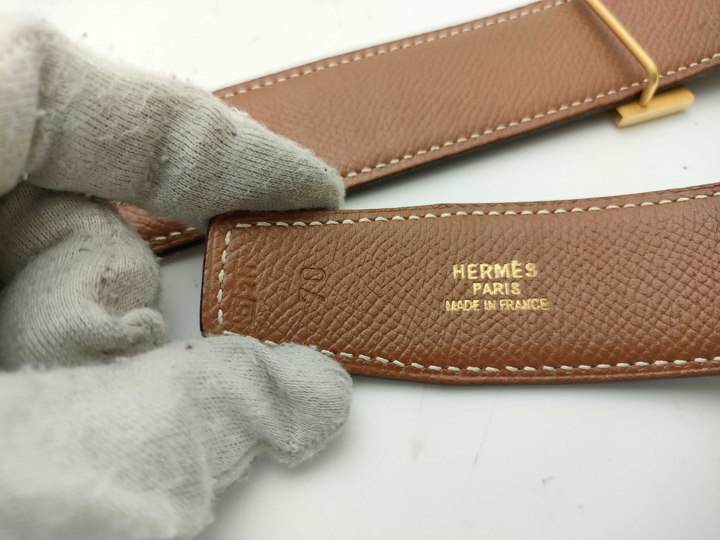 HERMES Mini Constance □B 70 GD hardware belt