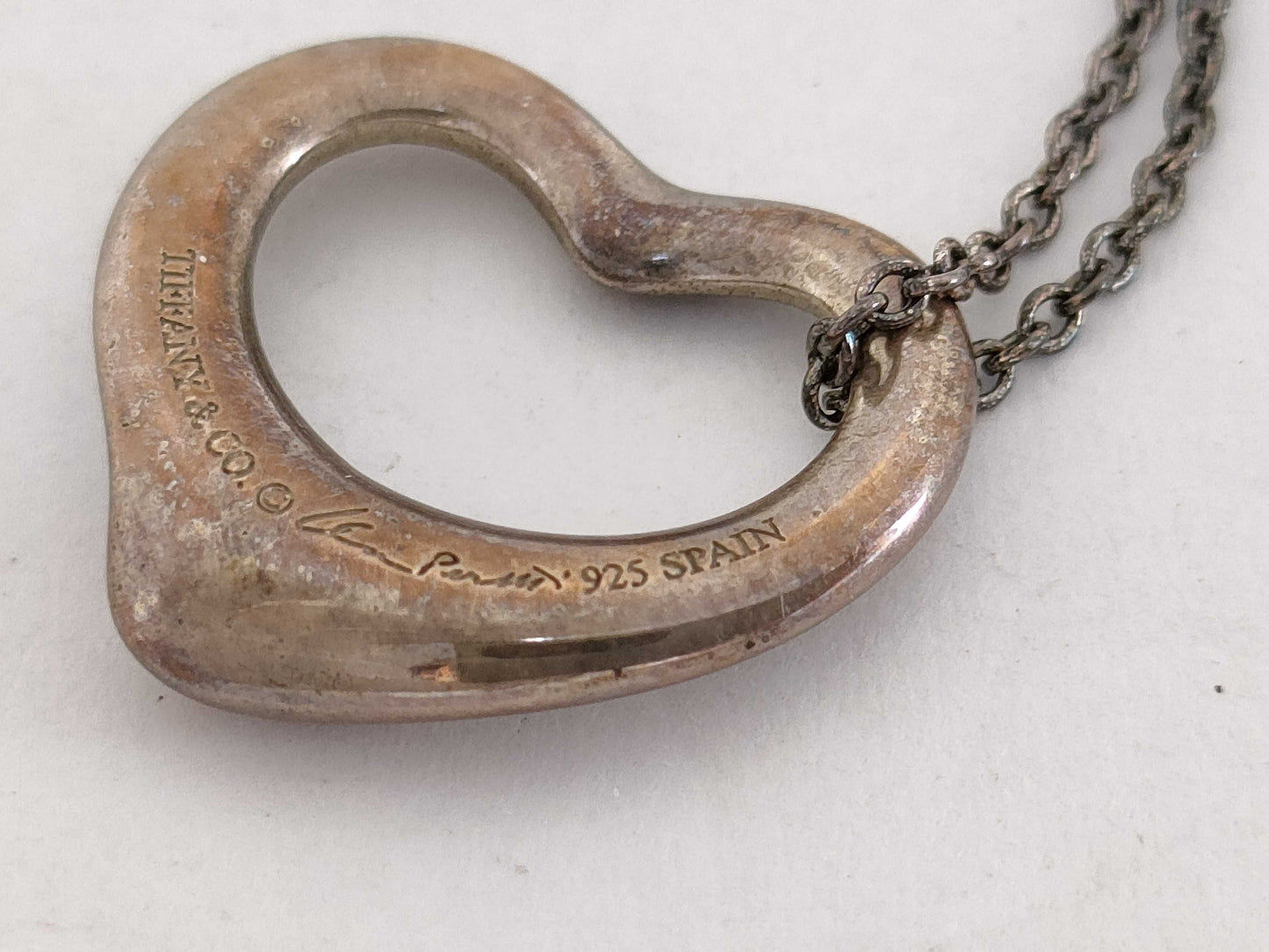 Tiffany & Co. Open Heart Necklace with Rust