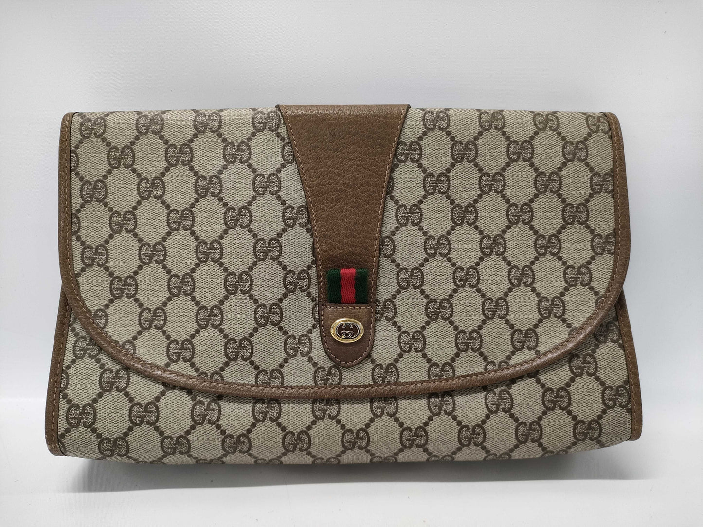 GUCCI GG Supreme Sherry Line Second Bag 89.01.031 Clutch Bag