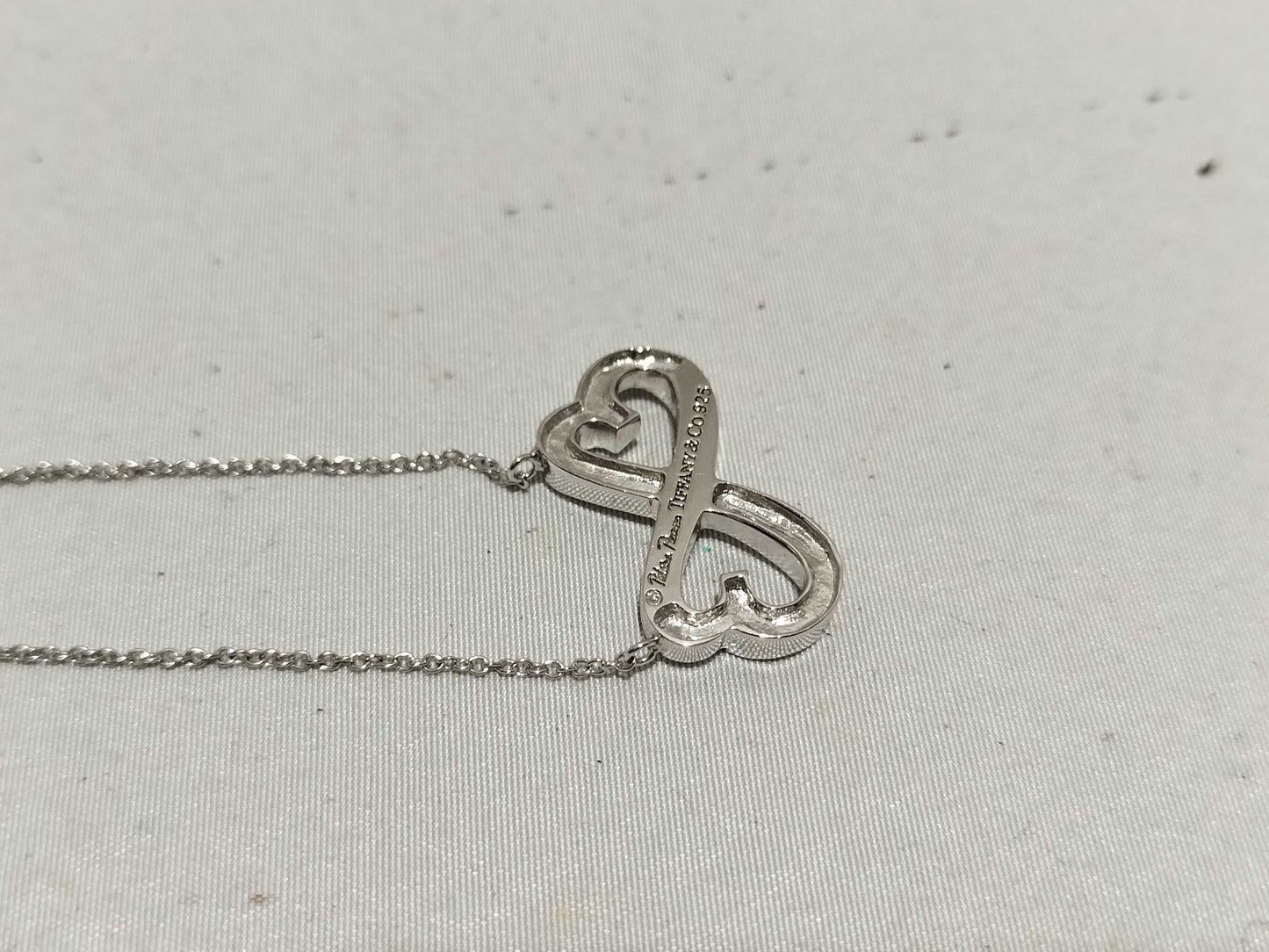 Tiffany & Co. Double Loving Heart SV925 4.2g Necklace