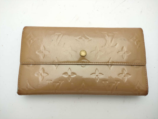 LOUIS VUITTON Vernis M91352 Pochette Porte Monnaie Credit Long Wallet Tri-fold Wallet