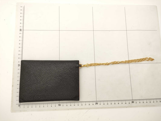 Miu Miu Love Letter Wristlet Chain Wallet Black Wallet