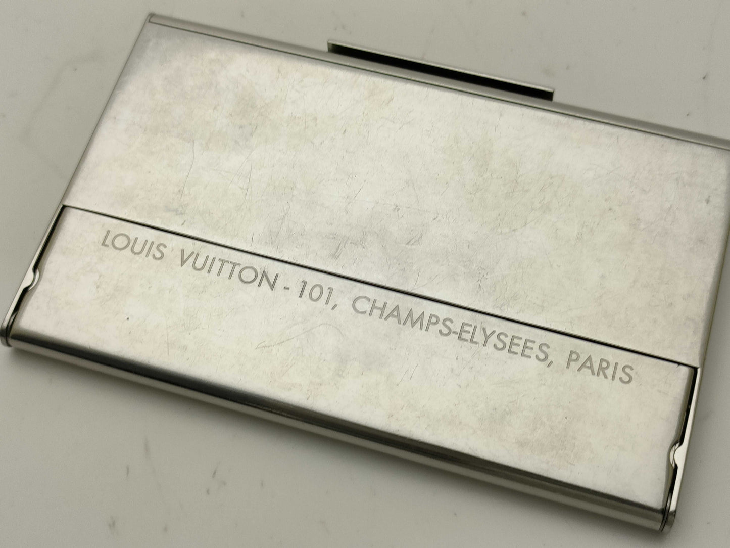 LOUIS VUITTON Porte Carte Champs-Élysées Silver Card Case, Pass Case, Business Card Holder