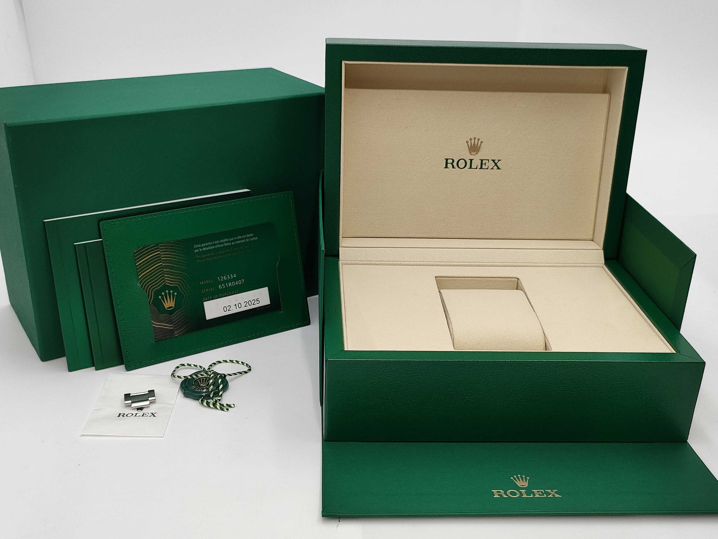 ROLEX 126334 651R0407 Mint Green Men's Watch
