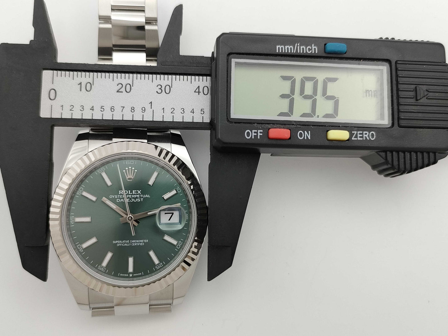 ROLEX 126334 651R0407 Mint Green Men's Watch