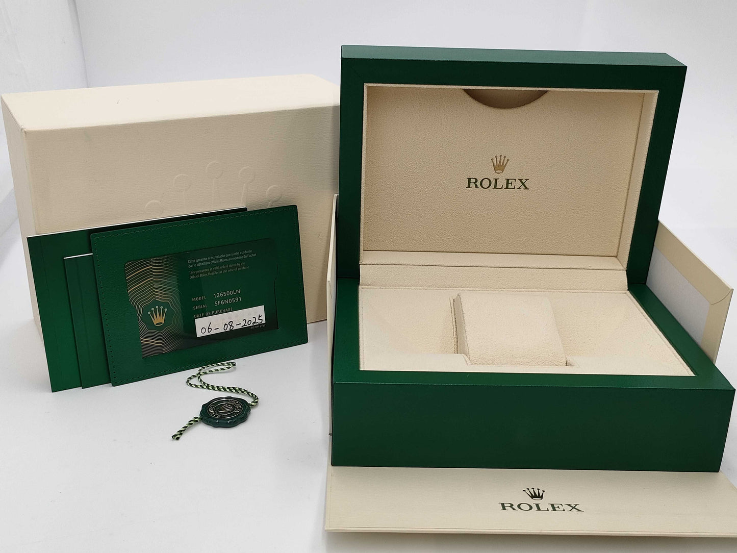 ROLEX 126500LN 5F6N0591 White Dial Men's Watch
