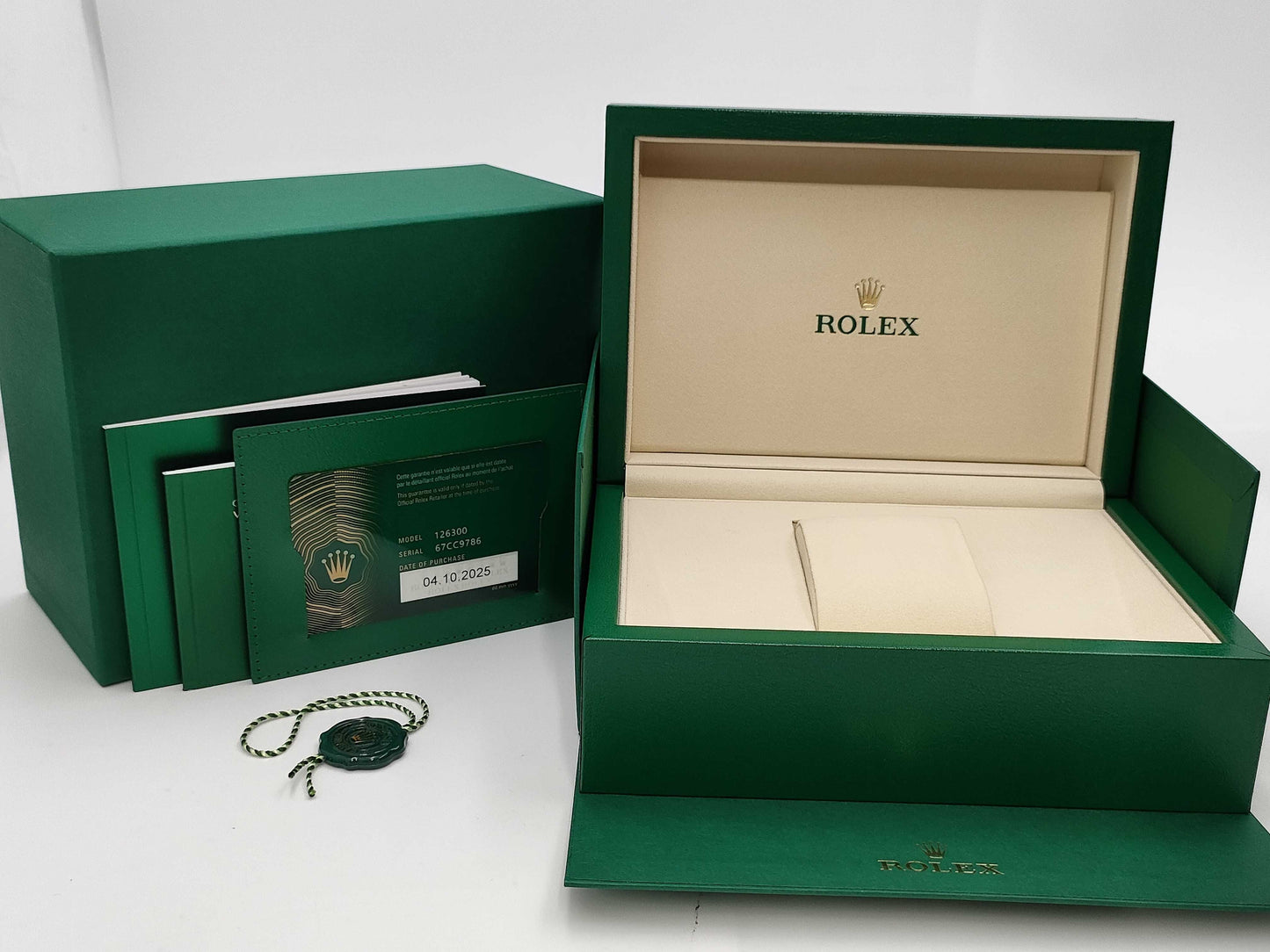ROLEX 126300 67CC9786 Mint Green Men's Watch