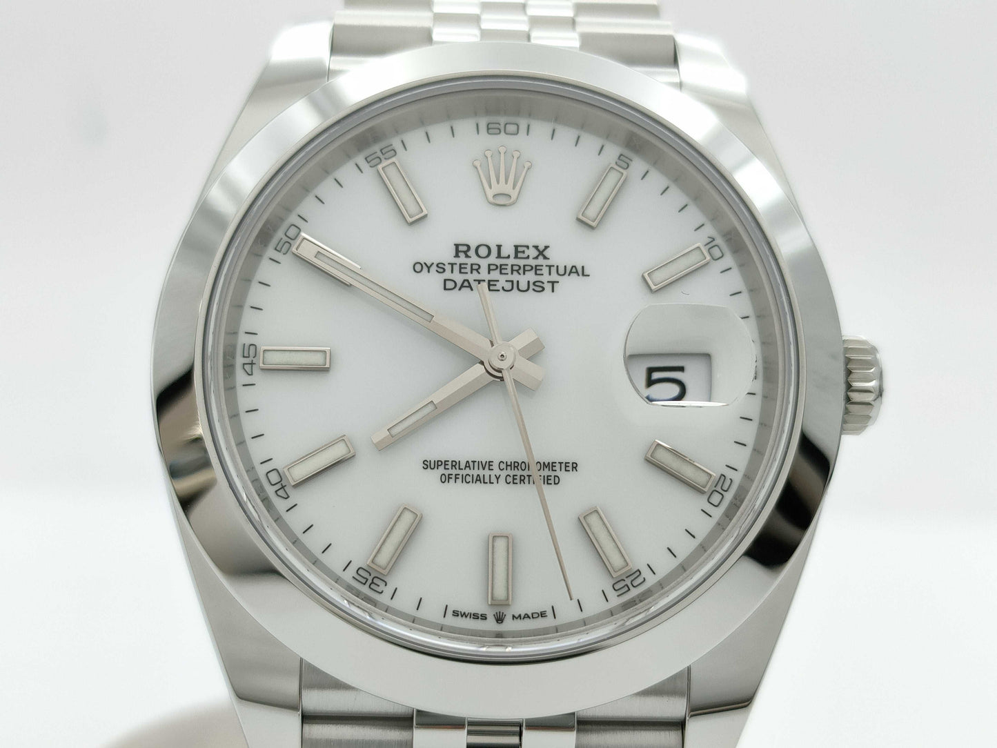 ROLEX 126300 7X744874 White Dial Men's Watch
