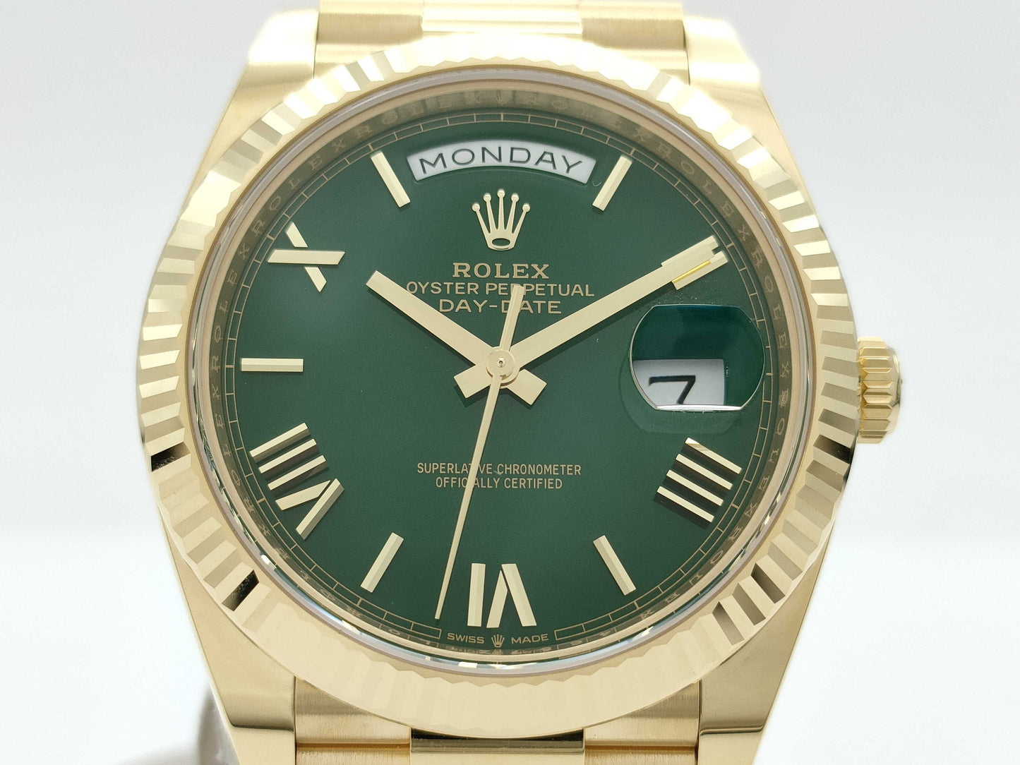 ROLEX 228238 4657Z1L0 Green Lacquer Dial Men's Watch