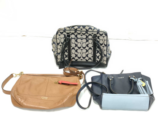 COACH Signature F24035/6097/2WAY Fringed Bag 3-Piece Set Shoulder Bag