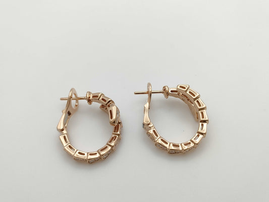 BVLGARI Serpenti Viper Diamond PG Au750 8.6g Earrings