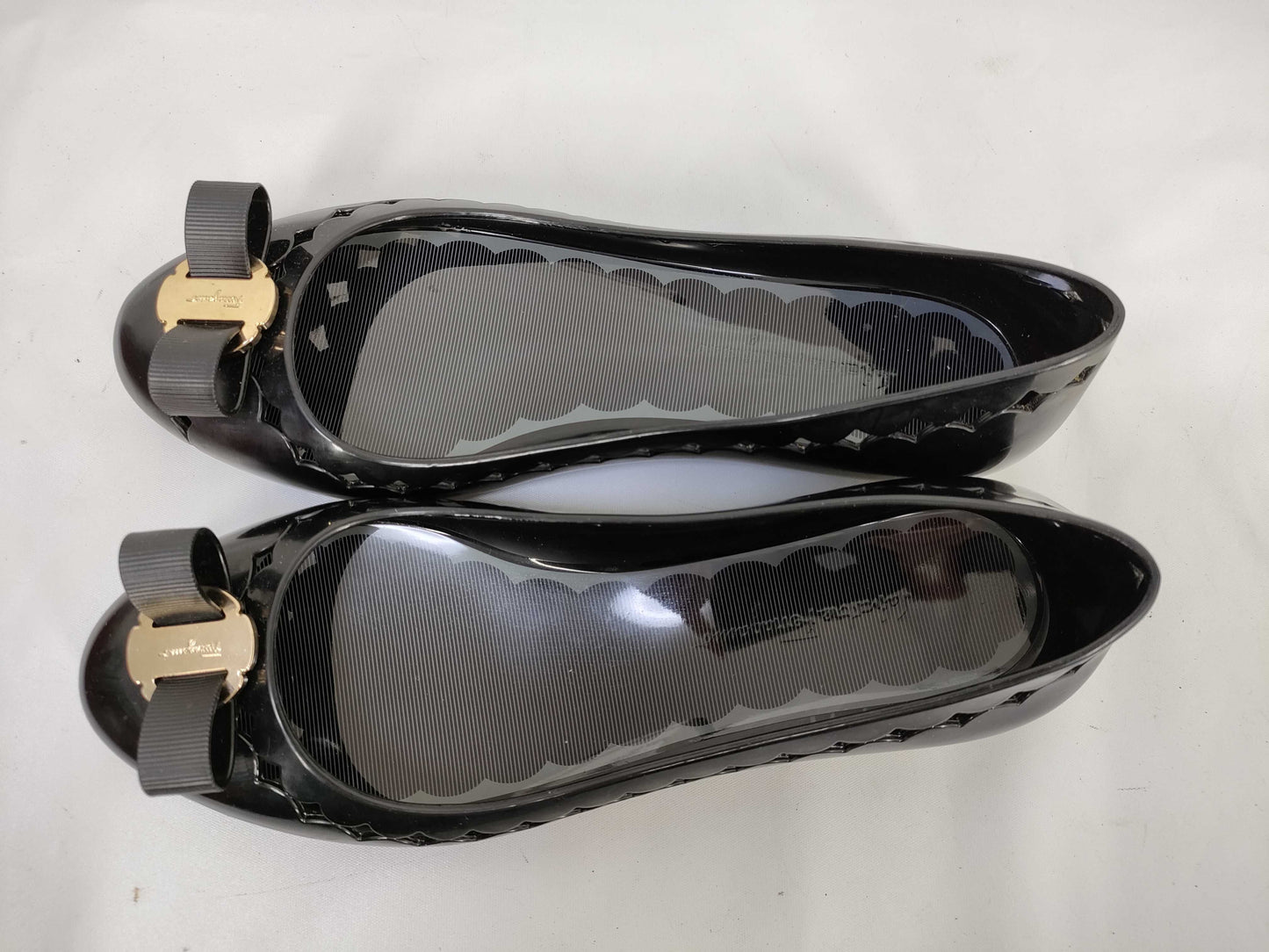 Salvatore Ferragamo Vara Flat Pumps, Rubber Pumps