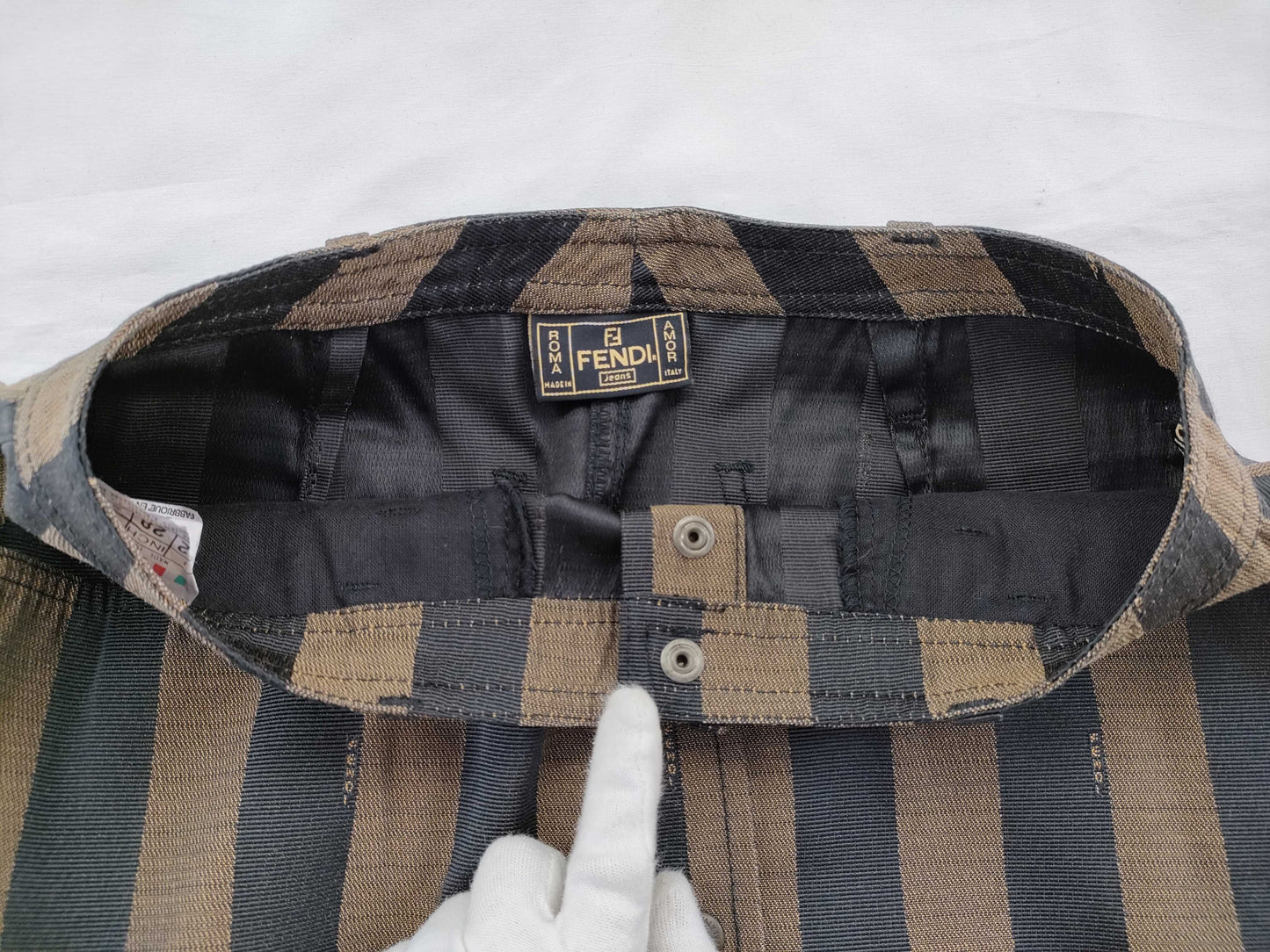 FENDI Pecan Print Snap Button Skirt