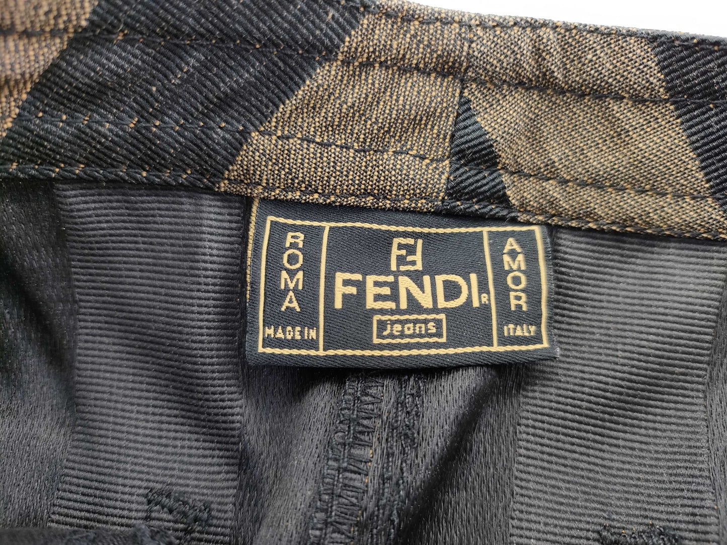 FENDI Pecan Print Snap Button Skirt