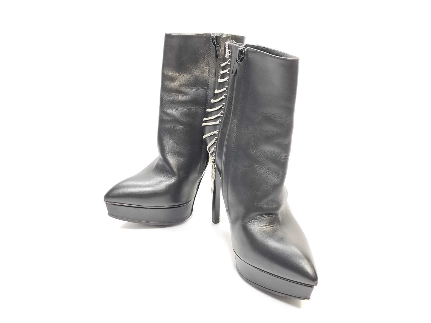 Yves Saint Laurent Bootie Chain Size 35 1/2 Shoes/Leather Other Shoes