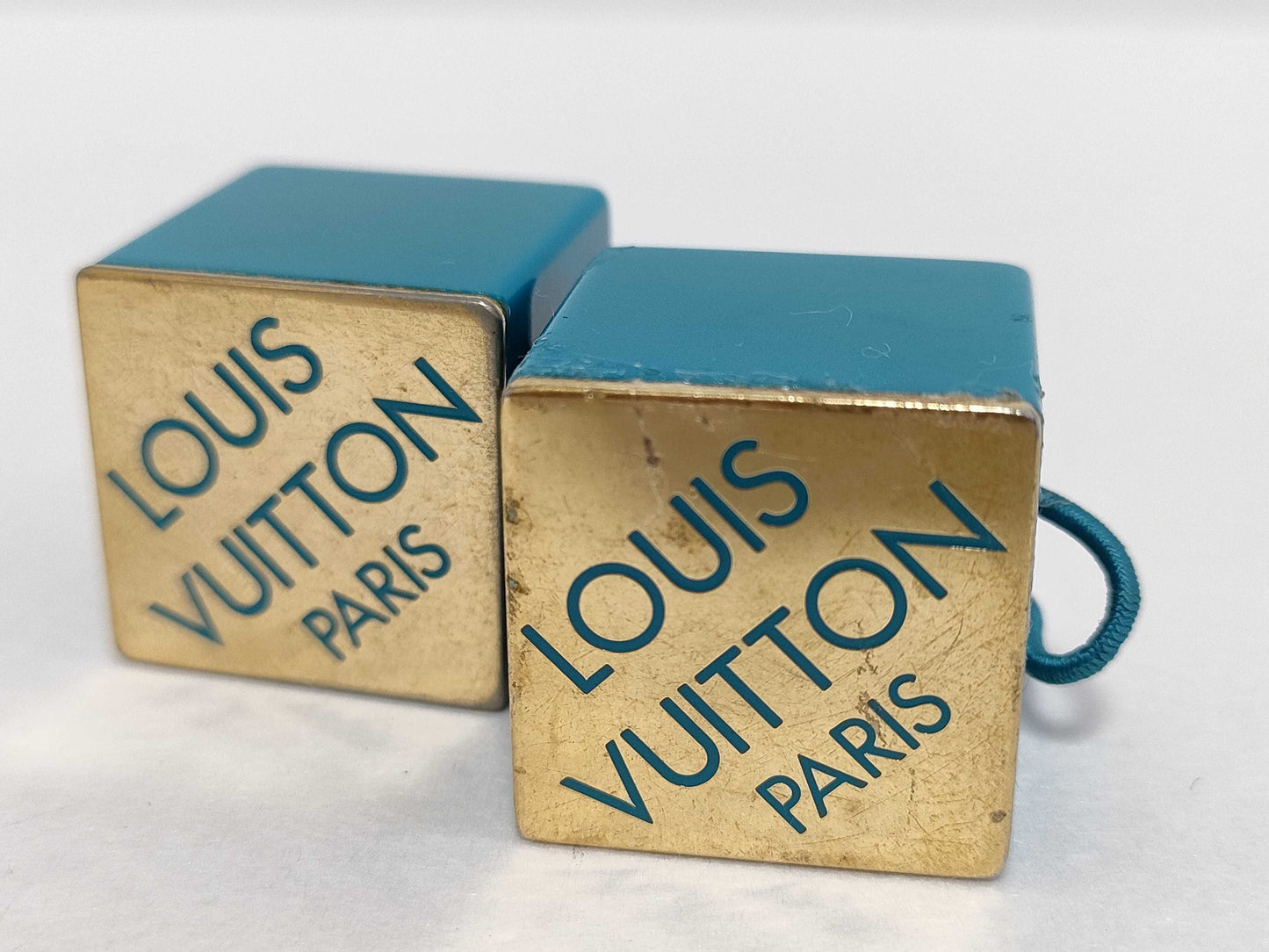 LOUIS VUITTON Monogram Inclusion Hair Cube Hair Tie *3 Hair Accessory