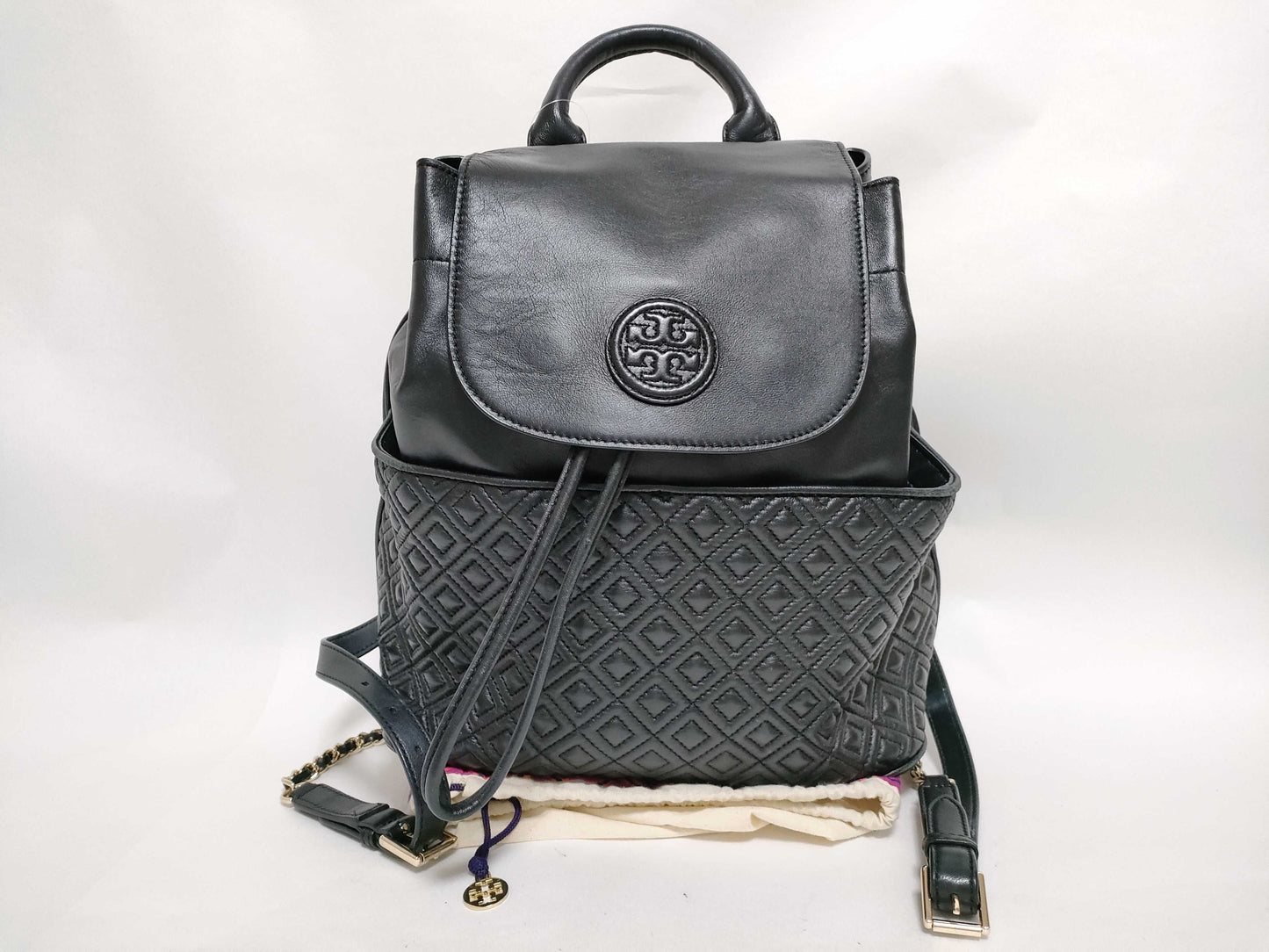 Tory Burch Leather Backpack Black
