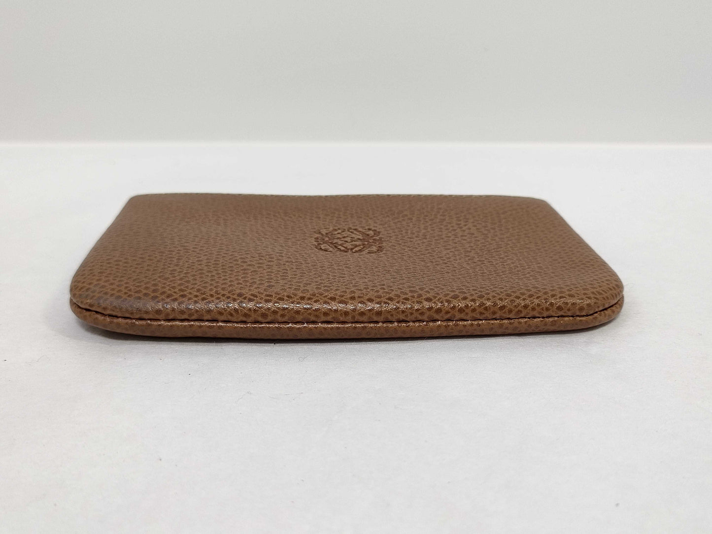 LOEWE Leather Anagram Small Accessory Case Brown Coin Case