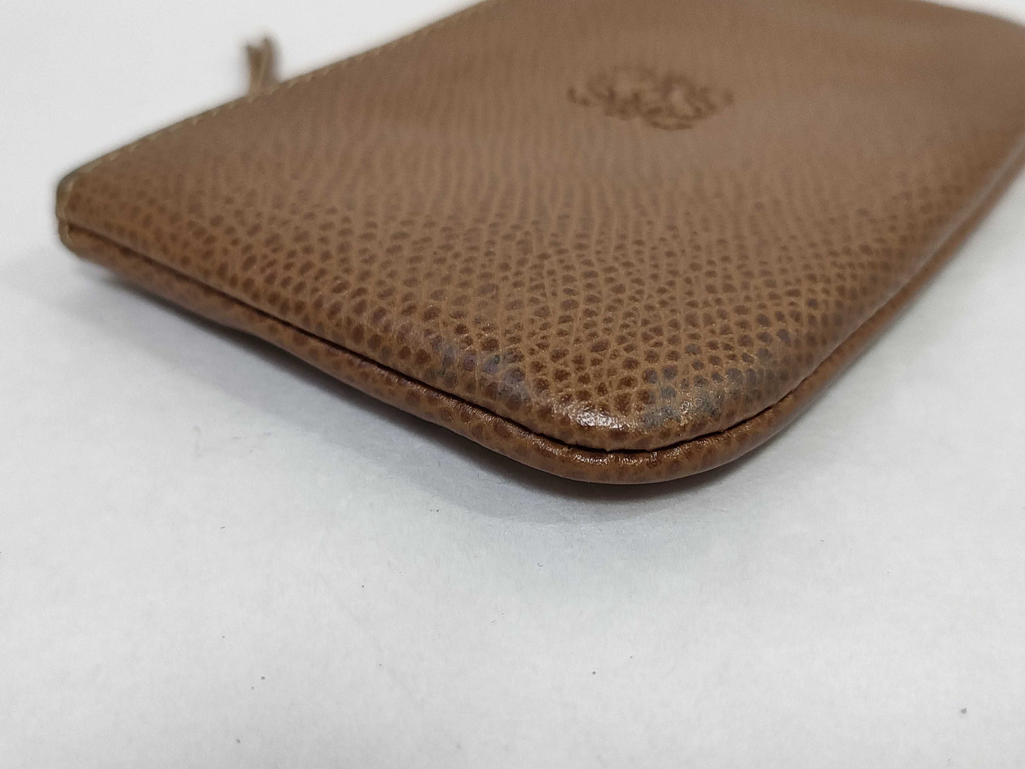 LOEWE Leather Anagram Small Accessory Case Brown Coin Case