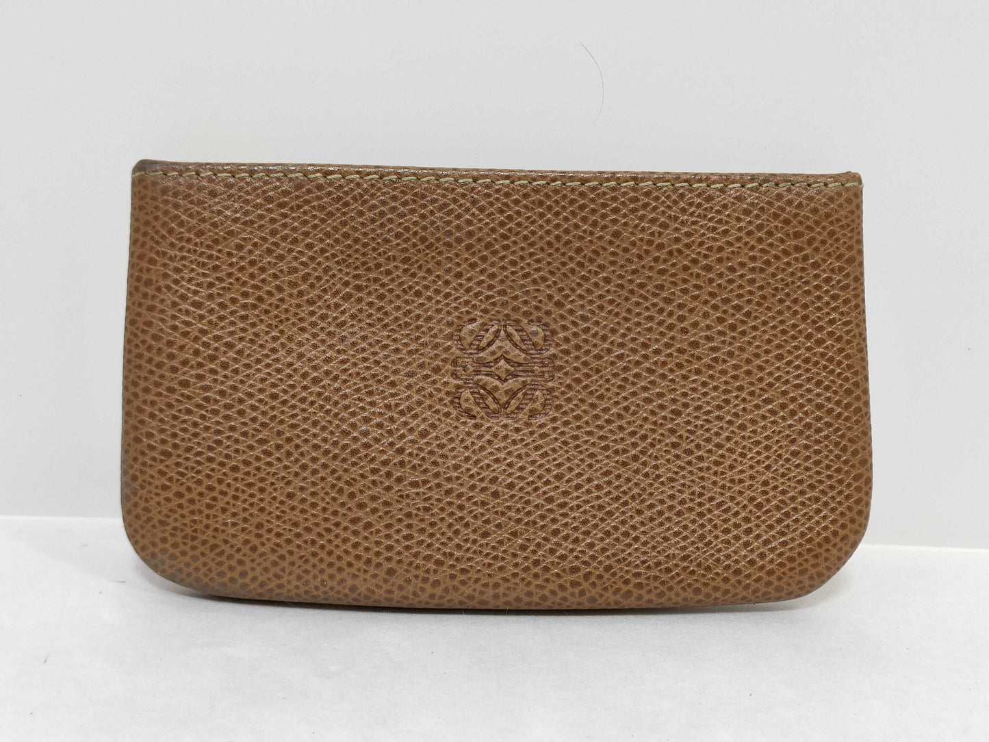 LOEWE Leather Anagram Small Accessory Case Brown Coin Case