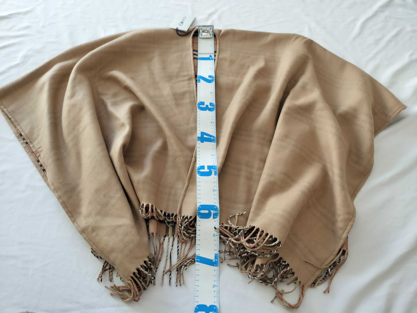 BURBERRY Check Cape with Tags Other Apparel