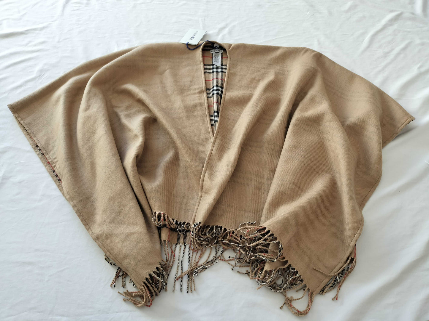 BURBERRY Check Cape with Tags Other Apparel