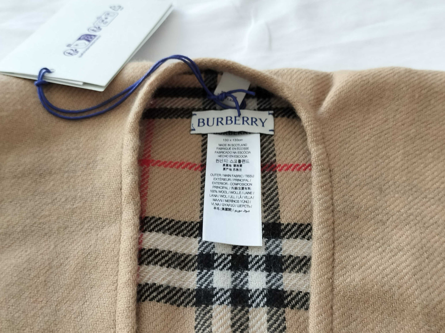 BURBERRY Check Cape with Tags Other Apparel