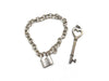 Tiffany & Co. Cadena Chain Bracelet/Heart Key Top 2-Piece Set SV925 Bracelet/Bangle