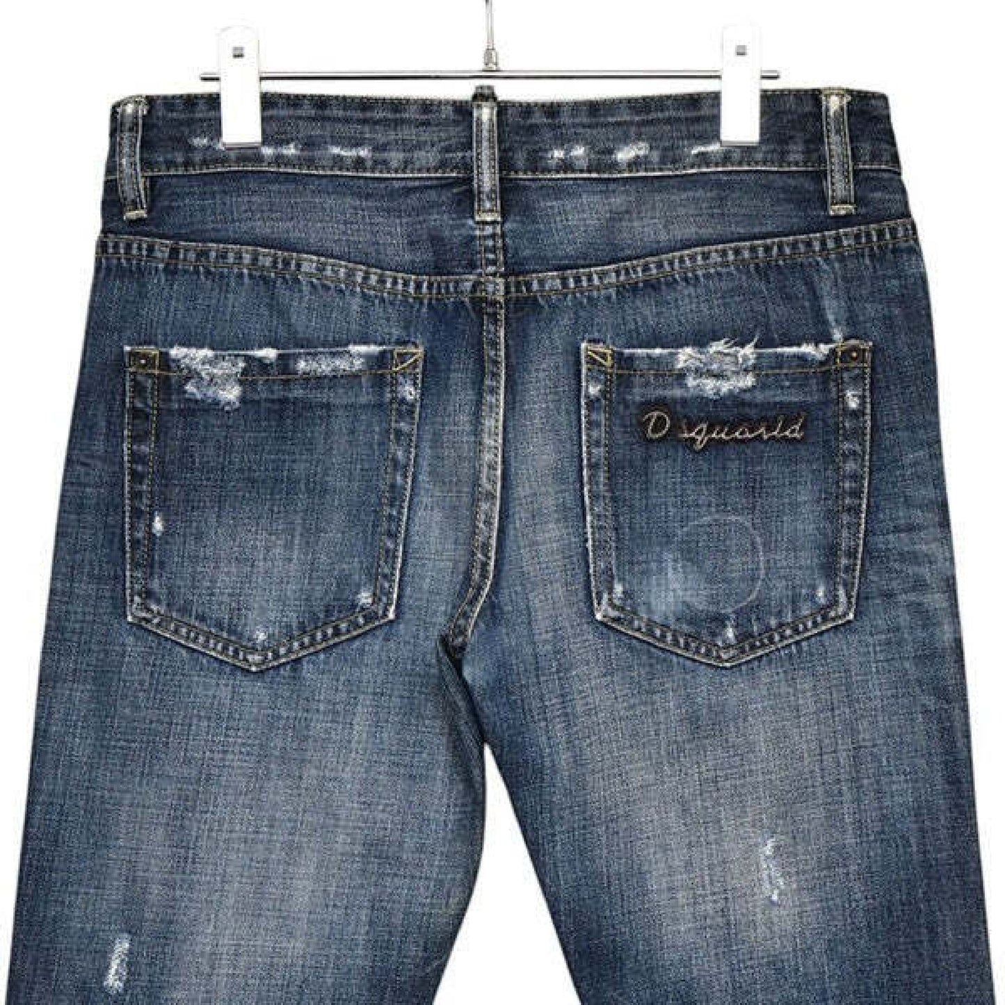 DSQUARED2 DSQUARED2 Dsquared Logo Patch Distressed Skinny Denim Pants Size 32