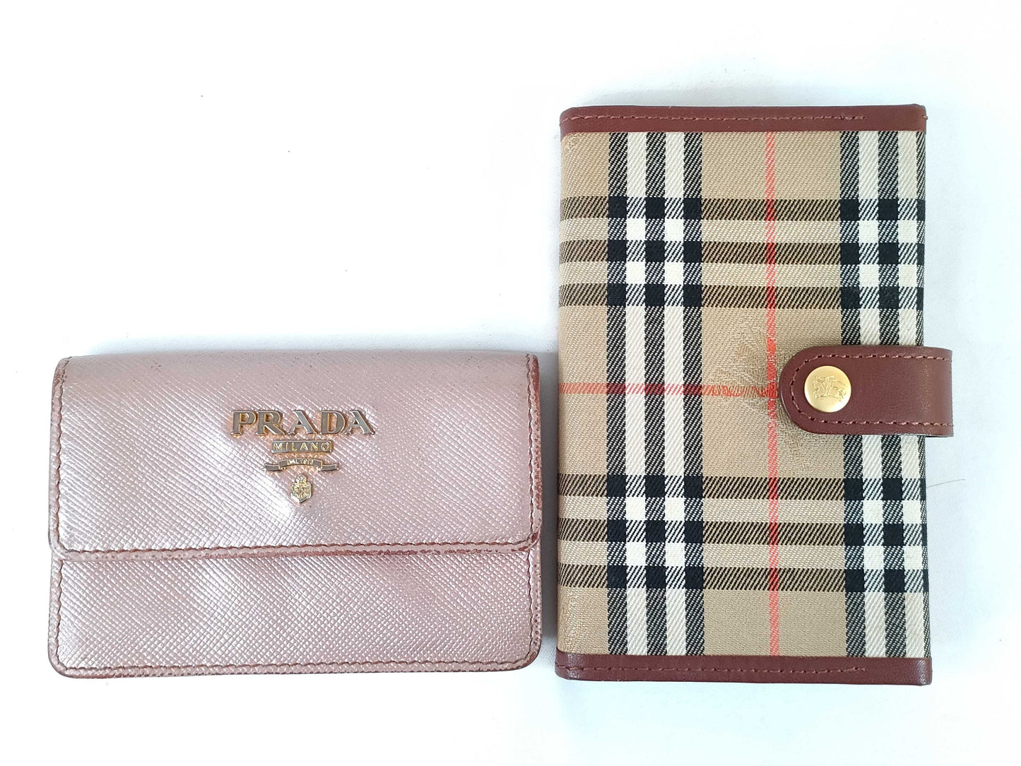 PRADA Saffiano Card Holder/Burberry Notepad Key Case/Key Holder