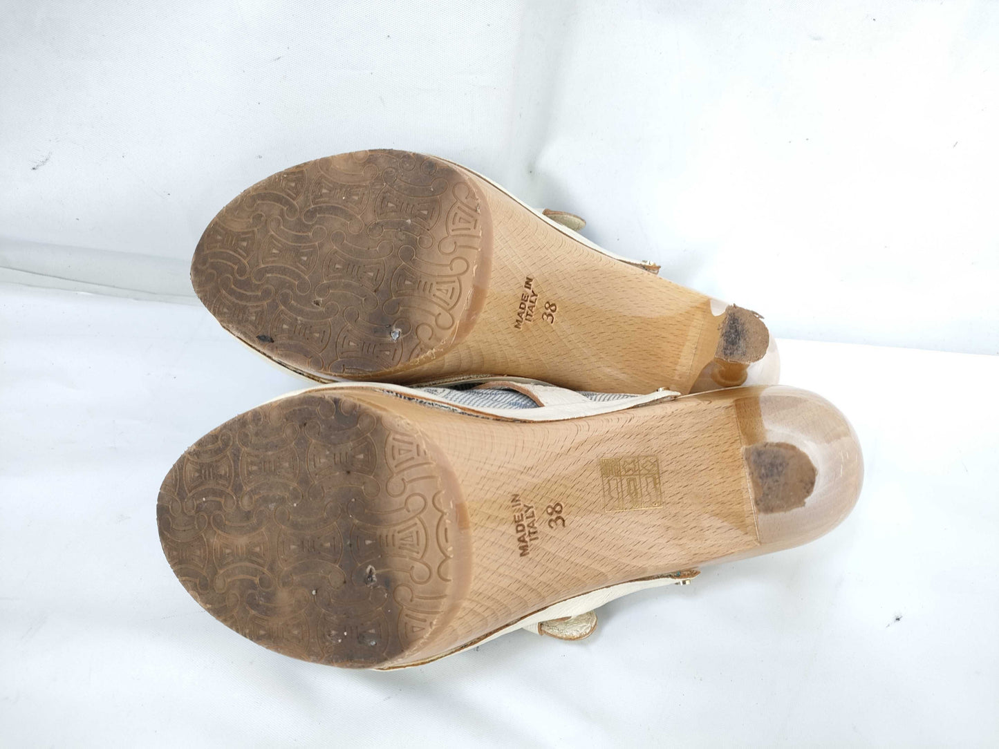 CELINE C Macadam Clog Sandals