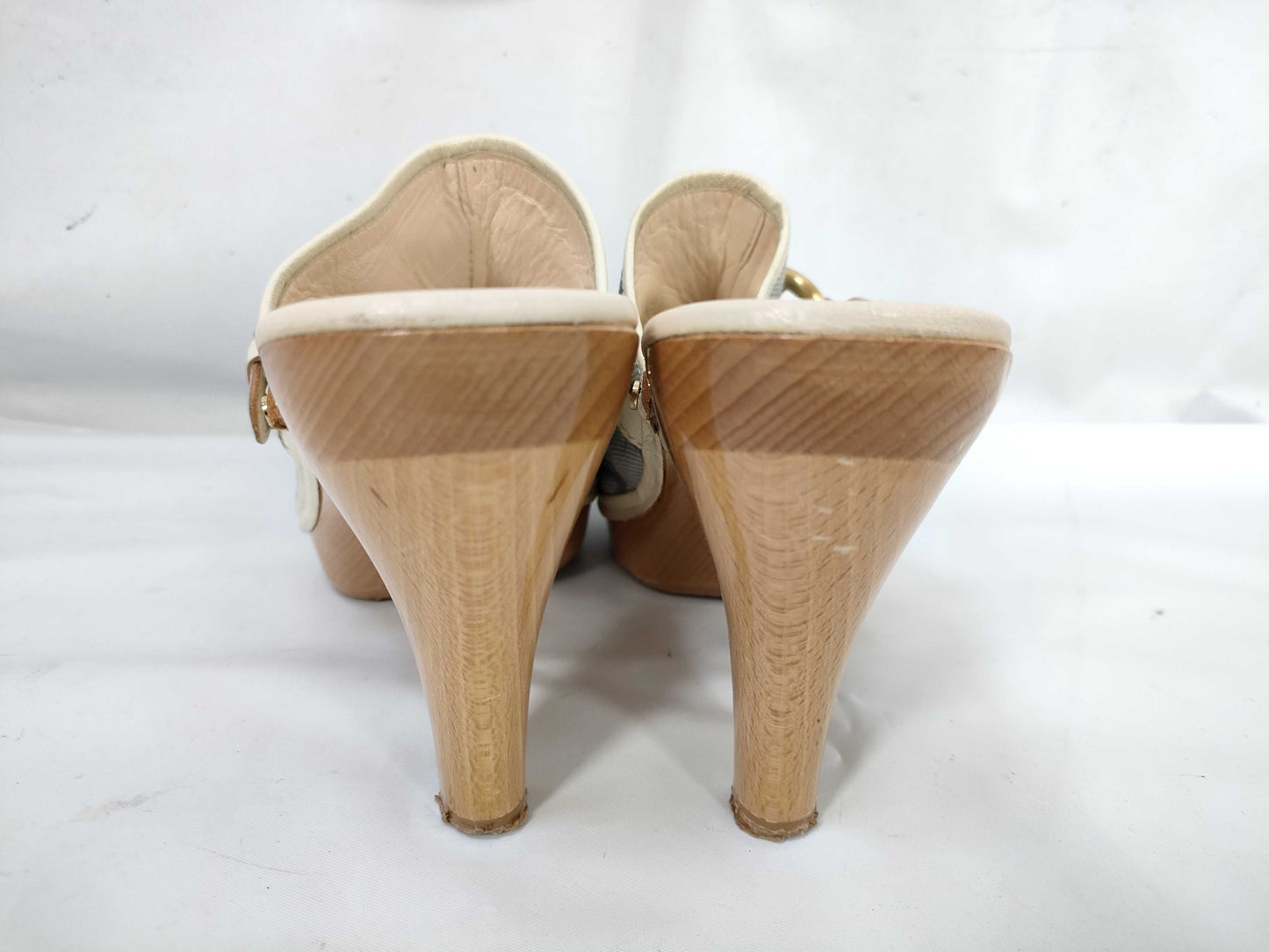 CELINE C Macadam Clog Sandals